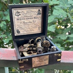 Nautical Marine J. Scott Brass Sextant Vintage Antique